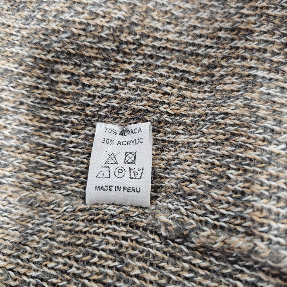 Simply Natural Women's Alpaca Linda Ebel Cape Size XL Melange Tan - Picture 13 of 16